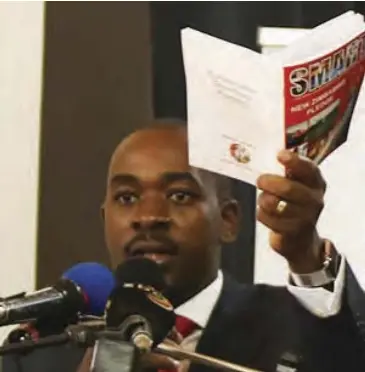  ?? ?? CCC president Nelson Chamisa