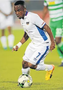  ?? Picture: GALLO IMAGES ?? ON THE RISE: Paseka Mako’s perseveran­ce and hard graft is paying off when Chippa United player won a place in Stuart Baxter’s Bafana squad for Cosafa Cup