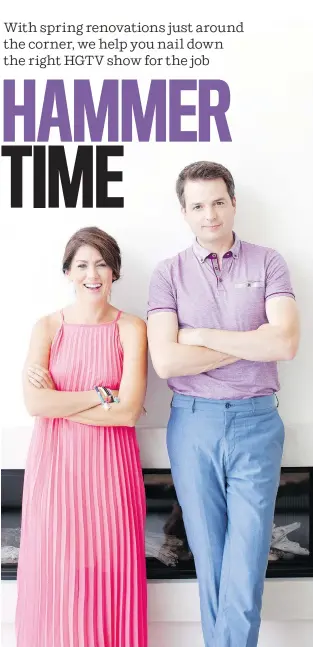  ?? PHOTOS: HGTV ?? Jillian Harris and Todd Talbot bicker lightheart­edly — and aim to please puzzled West Coast homeowners — in Love It or List It Vancouver.