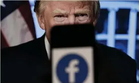  ?? Photograph: Olivier Douliery/AFP/Getty Images ?? ‘The decision to ban Trump and his pages in January was a significan­t reversal of company policy. For years Facebook had treated Trump gingerly, scared of blowback’.