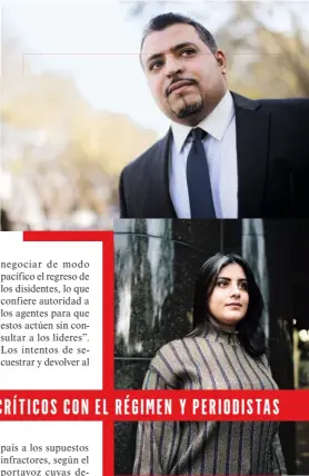  ??  ?? EN LA SOMBRA Arriba, Jaled bin Farhan al- Saud, un expatriado real, en Alemania; y la feminista Loujain al Hathloul, ahora encarcelad­a. En la otra página, Mohamed bin Salmán.