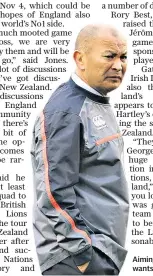  ??  ?? Aiming high: Eddie Jones wants to play New Zealand