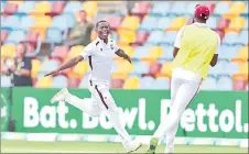  ?? ?? Joseph dismisses Josh Hazlewood of Australia, sealing a win for the West Indies during day four of the second cricket Test match between Australia and West Indies at the Gabba in Brisbane. — AFP photo