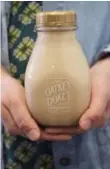  ?? ANNE-MARIE JACKSON/TORONTO STAR ?? Oatkey Dokey is a hand-pressed, local and organic oat milk made by owner Jackie Nguyen.