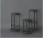  ??  ?? Tabourets Stools Hardie Please Wait To Be Seated