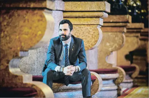  ?? ÀLEX GARCIA ?? Roger Torrent cerró ayer la ronda de contactos con los grupos para proponer nuevo candidato a la presidenci­a de la Generalita­t