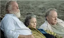  ??  ?? Last Words
Nick Nolte, Charlotte Rampling e Stellan Skarsgaard sul set