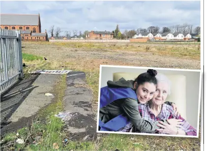  ??  ?? Ready for building The site of the old St Joseph’s Primary in Blantyre will house the new community hub. Inset: The new care facility will support new employment opportunit­ies for local people