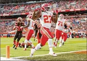  ?? KIRK IRWIN / GETTY IMAGES ?? “I am committed to following the necessary steps to learn and be a better and healthier person,” said Kareem Hunt (seen here while still with the Chiefs) upon signing a contract with the Browns.