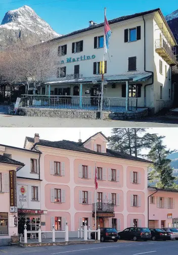  ?? TI-PRESS ?? Il prezzo è molto simile: 750mila franchi per l’Hotel San Martino e 795mila per l’Albergo Posta