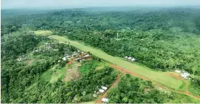  ?? JESSICA HUNT ?? A typical airstrip in PNG where Brewer will be working as a pilot.