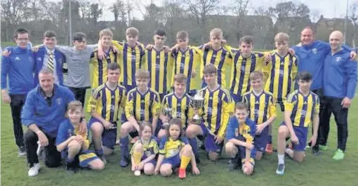  ??  ?? West Of Scotland Youth Football League held their first League Cup Finals at Dam Park with Glenburn 15s winning the first silverware of the season in a 6-1 runaway win over Bellfield.
