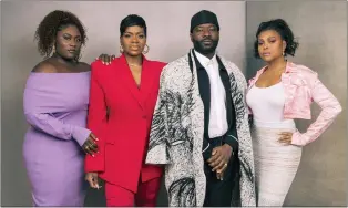  ?? PHOTO BY WILLY SANJUAN/INVISION/AP ?? Danielle Brooks, from left, Fantasia Barrino, Blitz Bazawule and Taraji P. Henson during a promotion for the film “The Color Purple” on Dec. 7 in Los Angeles.