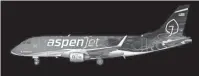  ?? COURTESY OF ASPENJET ?? This is a rendering of what the planes for semi-private airline AspenJet will look like.