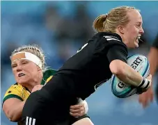  ?? GETTY IMAGES ?? Black Ferns halfback Kendra Cocksedge scored one of their five tries.