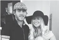  ?? FACEBOOK ?? Ottawa Senators player Mike Hoffman and his fiancée Monika Caryk, who is accused of online attacks.
