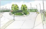  ??  ?? initial designs for how the new A28 Chart Road could look once it has been made into a dual carriagewa­y and the Tank Roundabout, right