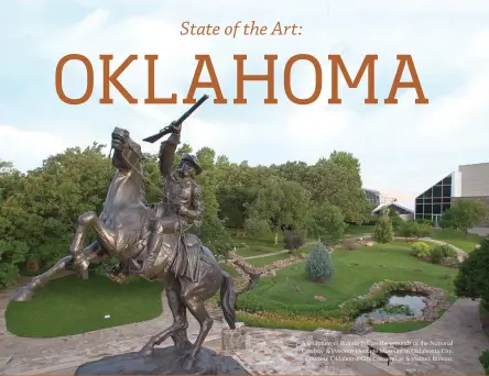  ??  ?? A sculpture of Buffalo Bill on the grounds of the National Cowboy & Western Heritage Museum in Oklahoma City. Courtesy Oklahoma City Convention & Visitors Bureau.