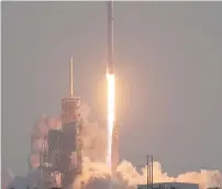  ?? AFP ?? SpaceX Falcon 9 rocket launches from a pad 2017 in Cape Canaveral, Florida, on Monday. —