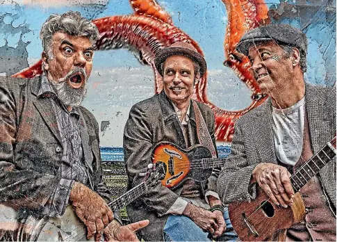  ?? SUPPLIED ?? Ukulele trio The Nukes will be coming to Upper Hutt for a one-night concert