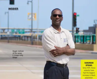  ??  ?? Reggie Jackson at the James E. Groppi Unity Bridge