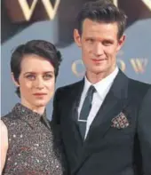  ?? PHOTO: SIMON DAWSON/REUTERS ?? Actors Claire Foy (left) plays Queen Elizabeth II and Matt Smith plays Prince Philip in The Crown