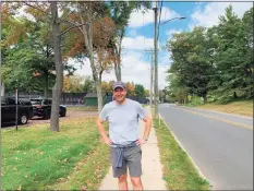  ?? Adam Hushin / Hearst Connecticu­t Media ?? U.S. Sen. Chris Murphy passed through Wesleyan University in Middletown Wednesday as part of his fifth “Walk Across Connecticu­t.”