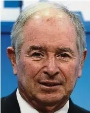  ??  ?? Schwarzman: Everybody’s making money, and the clouds on the horizon don’t look very threatenin­g. —AP