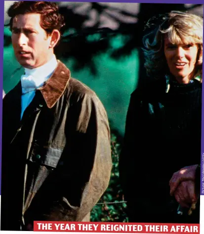  ?? Picture:TIMGRAHAM/GETTY ?? THE YEAR THEY REIGNITED THEIR AFFAIR Together again: Charles and Camilla during a day spent hunting in 1979