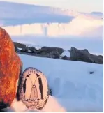  ??  ?? ICE WORK: One of the stones was placed by South Pole researcher­s