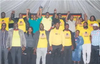  ?? ?? Sanco KZN leaders elected at a conference in eSikhaleni