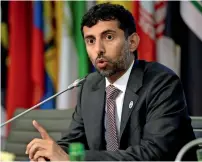  ?? — Reuters ?? By working with like-minded partners, the UAE can attain the goal of a more stable, less volatile oil market, said Suhail bin Mohammed Faraj Faris Al Mazrouei.