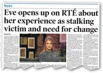  ??  ?? Eve McDowell on the Late Late Show on RTÉ on Friday.