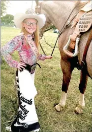  ?? SUBMITTED PHOTO ?? Current Lincoln Riding Club Princess, Mika Arnold, 10-year-old daughter of Mike and Amanda Arnold, of Cane Hill, won the crown during the 2016 rodeo.