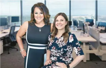  ?? MDISRUPT ?? Ruby Gadelrab, left, founder of MDisrupt, hired Katie Coleman after Coleman openly shared her cancer diagnosis. Coleman’s story has become a reminder to employers that a prospectiv­e employee’s medical history is their own business.