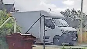  ?? ?? Spotted Doorbell camera footage of a white van near to Kirktonhol­me Primary around the time of the incident