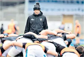  ??  ?? Pack leader: Steve Borthwick is proving an inspiratio­nal appointmen­t at Welford Road