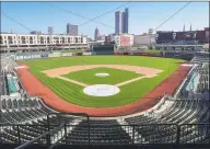  ?? Mike Moore / Associated Press ?? An empty Parkview Field minor league baseball stadium is shown in downtown Fort Wayne, Ind.