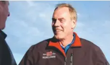  ??  ?? Rep. Ryan Zinke, R-Mont. speaks with a supporter in Billings, Mont., as he campaigns for re-election. Associated Press file