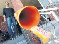  ??  ?? The chutes, which are made from drainage pipes, are painted orange and decorated to give them an extra festive look.