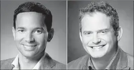  ?? NBCUnivers­al ?? GEORGE CHEEKS, left, and Paul Telegdy, who have worked together for years as top lieutenant­s to Bob Greenblatt, replaced him at the top of NBC Entertainm­ent.