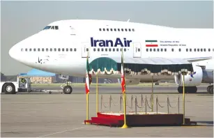  ?? ( Morteza Nikoubazl/ Reuters) ?? AN IRANAIR Boeing 747SP aircraft is pictured in 2011 on the tarmac at Tehran’s Mehrabad Airport.