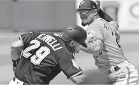  ?? CHRIS O’MEARA/AP ?? Orioels manager Brandon Hyde on Jace Peterson, right, who can play in the infield and outfield: “He’s earned it. Any time you can add versatilit­y is for the better.”