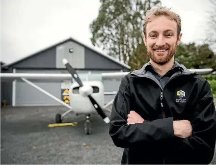  ??  ?? Go Skydive New Zealand director Darren Fletcher has set up skydiving at Mercer Airport.