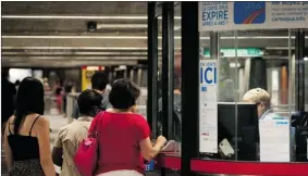  ?? DARIO AYALA/ GAZETTE FILES ?? There have been a number of confrontat­ions recently at service booths on the métro, including one Monday in which a clerk is alleged to have put a passenger in a headlock.