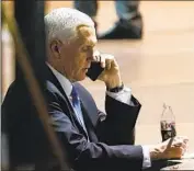  ?? House Select Committee ?? VICE PRESIDENT Mike Pence makes a call from his evacuation location during the Jan. 6, 2021, riot.