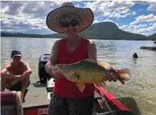 ?? Photo: Contribute­d ?? Aletta Barry with a great yellowbell­y from Moogerah Dam.