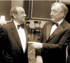  ??  ?? HIDDEN CASH: Charles Haughey and Des Traynor in 1990