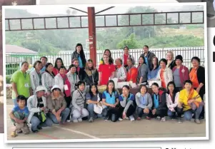  ??  ?? Harriet on her charity mission, back row, third right, with the clinic team and local people