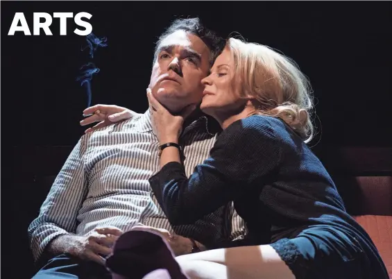  ?? COURTESY AHRON R. FOSTER ?? Kelli O’Hara and Brian d’Arcy James perform in the Broadway musical “Days of Wine and Roses,” with lyrics and music written by part-time Vermont resident Adam Guettel.